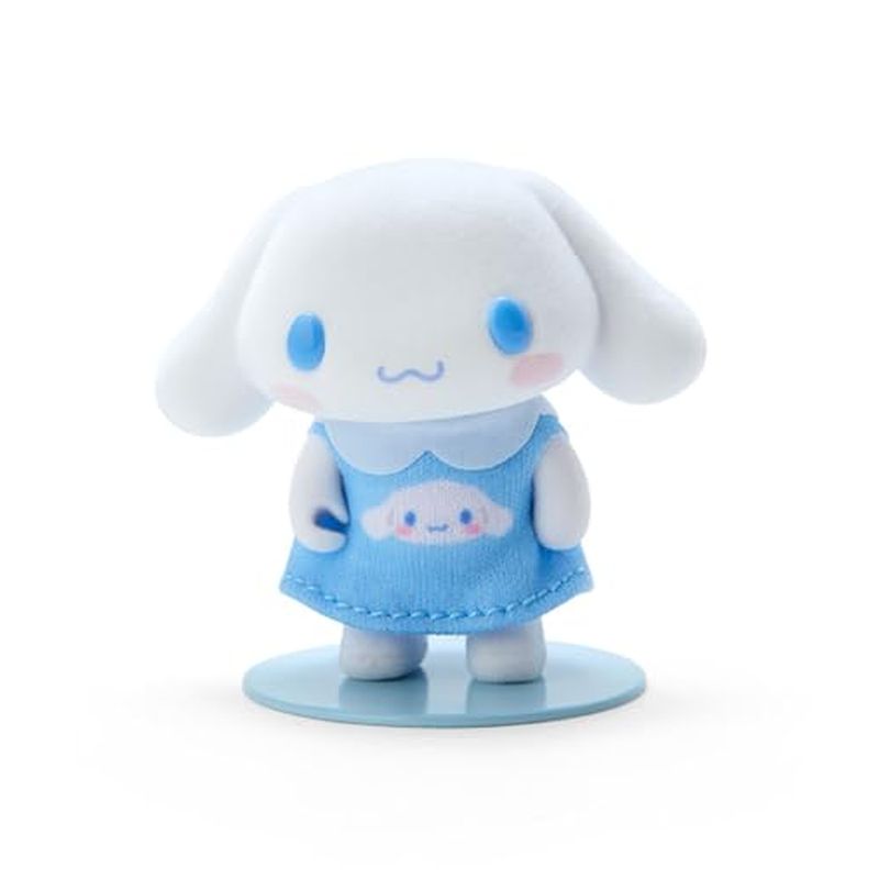 シナモロール シナモン フロッキードール 約5cm ぴたっとふれんずミニ マグネット付き ドール きせかえ人形 ぬいぐるみ おもちゃ