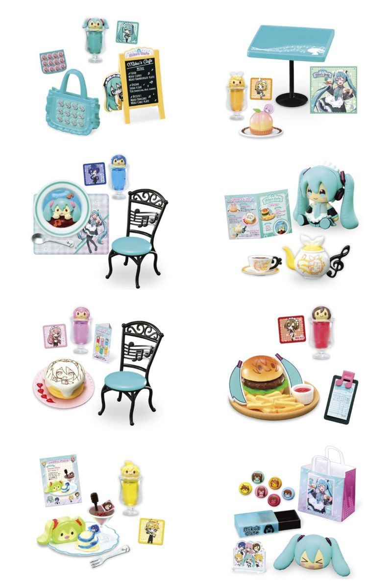 【8個入り BOXセット】 リーメント 初音ミクシリーズ Miku's Cafe 1BOX 約H115×W70×D60mm PVC製