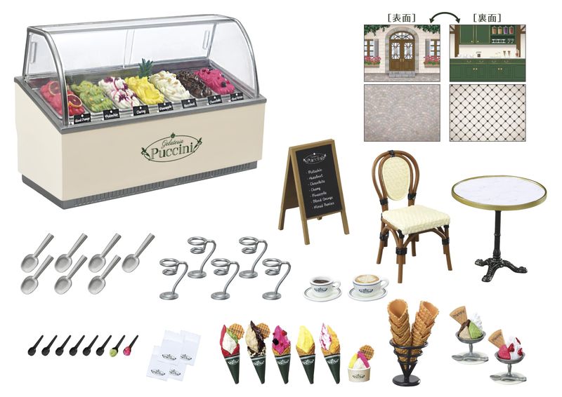 【1個入り BOXセット】 リーメント ぷちサンプルシリーズ Gelateria Puccini 約H185×W140×D95mm PVC、ABS製