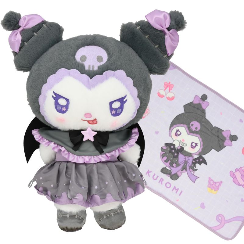 樂天商城 - shobido 粧美堂 サンリオ てんしとあくまシリーズ ブランケット入り マスコット クロミ 限定オリジナルイラスト SA56444 ぬいぐるみ