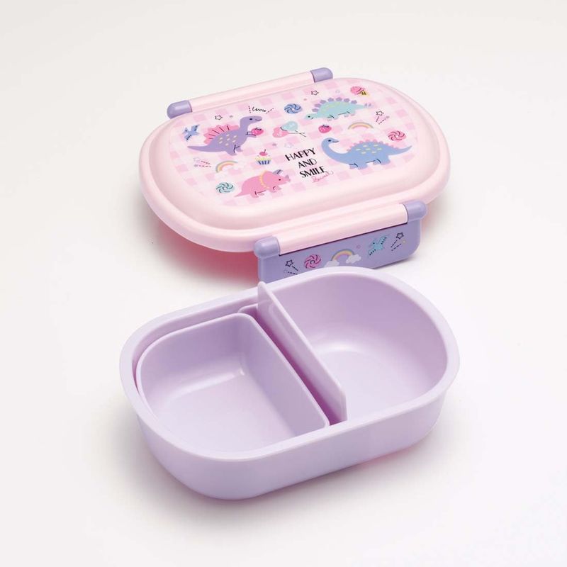 スケーター Skater 子供用 お弁当箱 1段 360ml 中子付き おかず容器 ふわっと盛れるドーム型 キッズランチ 抗菌加工 日本製 ハッピー&スマイル レインボー 恐竜 QAF2BAAG-A 3