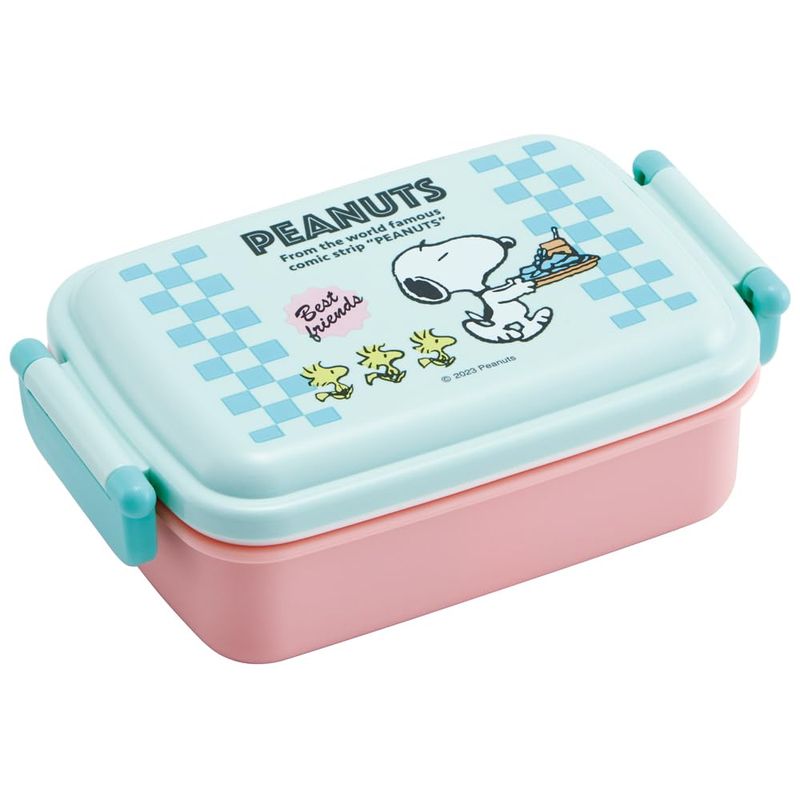 Lunch Boxes - スケーター Skater 子供用 お弁当箱 1段 450ml ふわっと盛れるドーム型 スヌーピー 80s カフェ 抗菌 子供用 日本製 RBF3ANAG-A