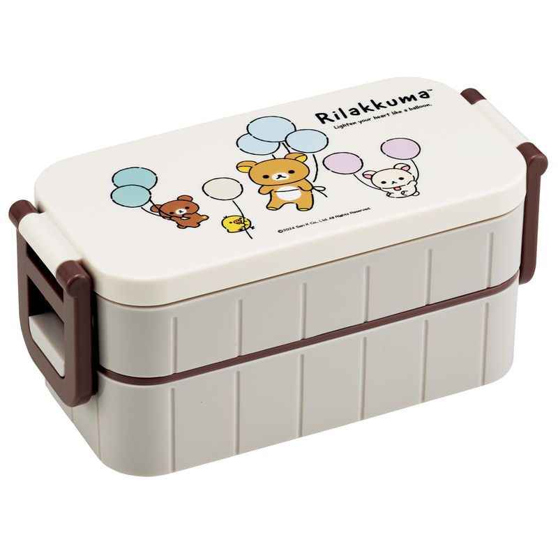 スケーター Skater Ag+ 弁当箱 600ml 抗菌 2段 女性用 ランチボックス 日本製 リラックマ ふわっと風船 YZW3AG