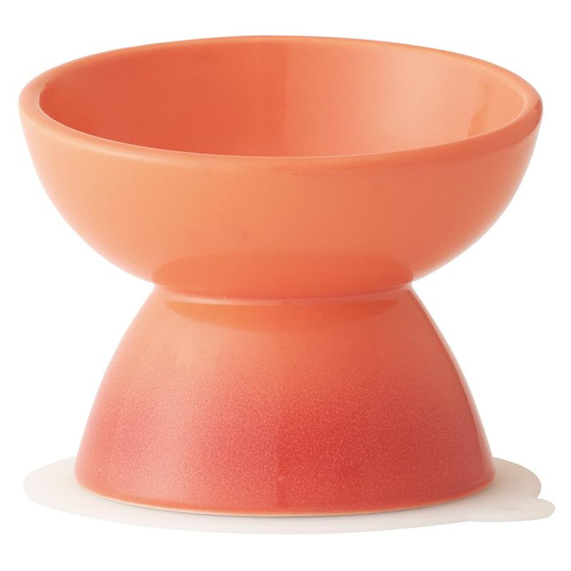 スケーター skater 小型犬用 食器 陶磁器製 ペット餌入れ マット付 オレンジ CHOB2
