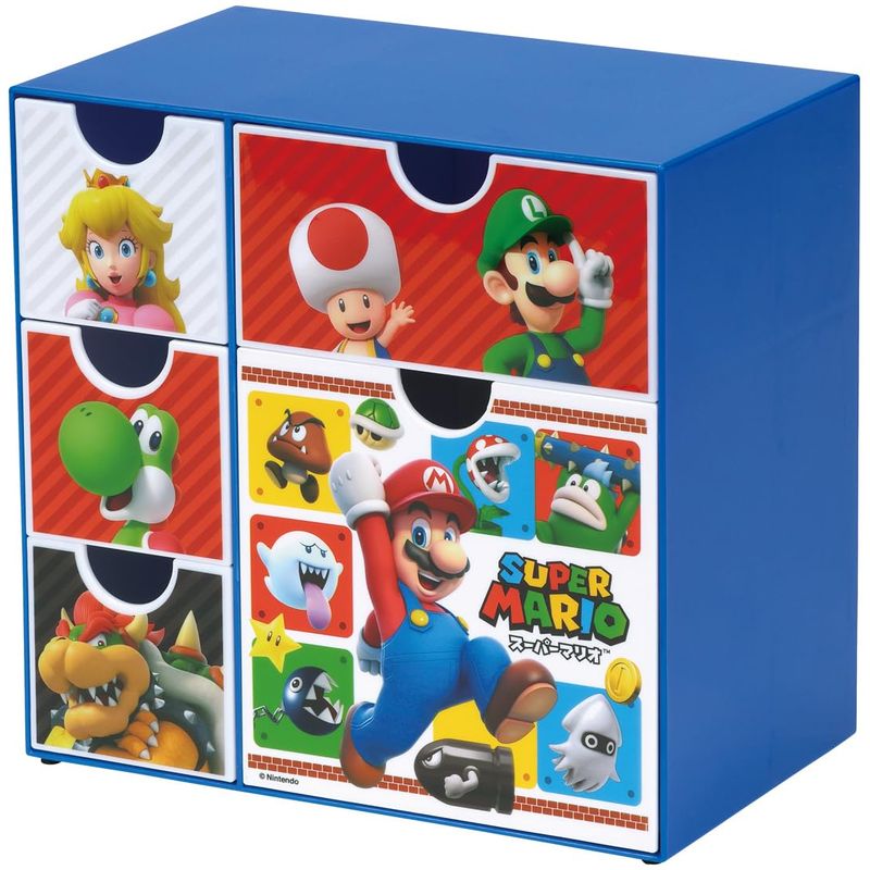 スケーター Skater 収納ボックス 小物 収納ケース ミニチェスト 小物入れ スーパーマリオ 23 18 11 H17cm CHE5-A