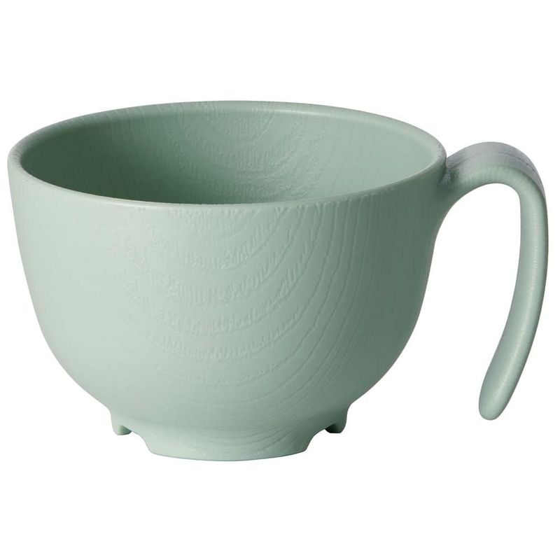 スケーター Skater 茶わん 持ちやすい 茶碗 370ml ハンドル 付き 木目 グリーン プラスチック 持ち手 ..