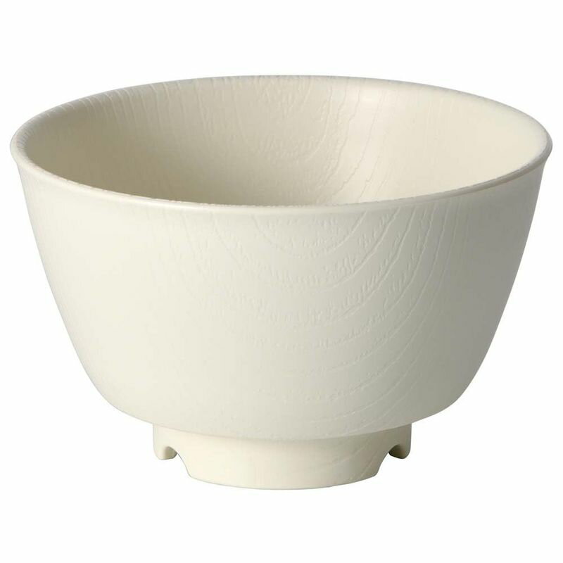 スケーター Skater 持ちやすい 茶碗 370ml プラスチック 茶わん 食器 木目 クリーム バイオマス原料使..