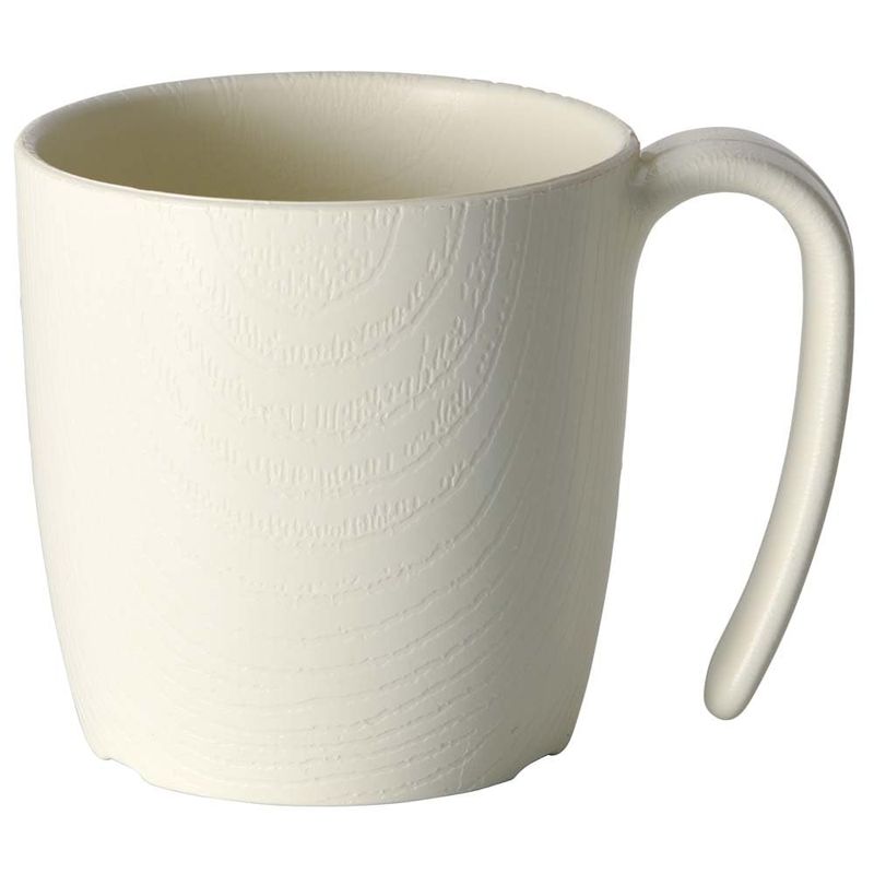 スケーター Skater 持ちやすい コップ 290ml ハンドル 付き 木目 クリーム プラスチック 持ち手 バイオ..