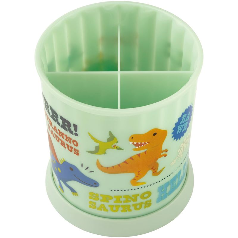 樂天商城 - スケーター Skater 回転式 小物 スタンド 径10cm 4分割 仕切り付 ディノサウルス 恐竜 SRS1-A