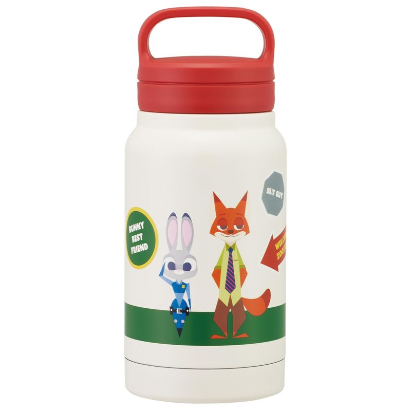 樂天商城 - スケーター Skater 保温 保冷 ステンレス マグボトル 350ml スクリューハンドル付 ディズニー ズートピア ワッペン STSC4-A