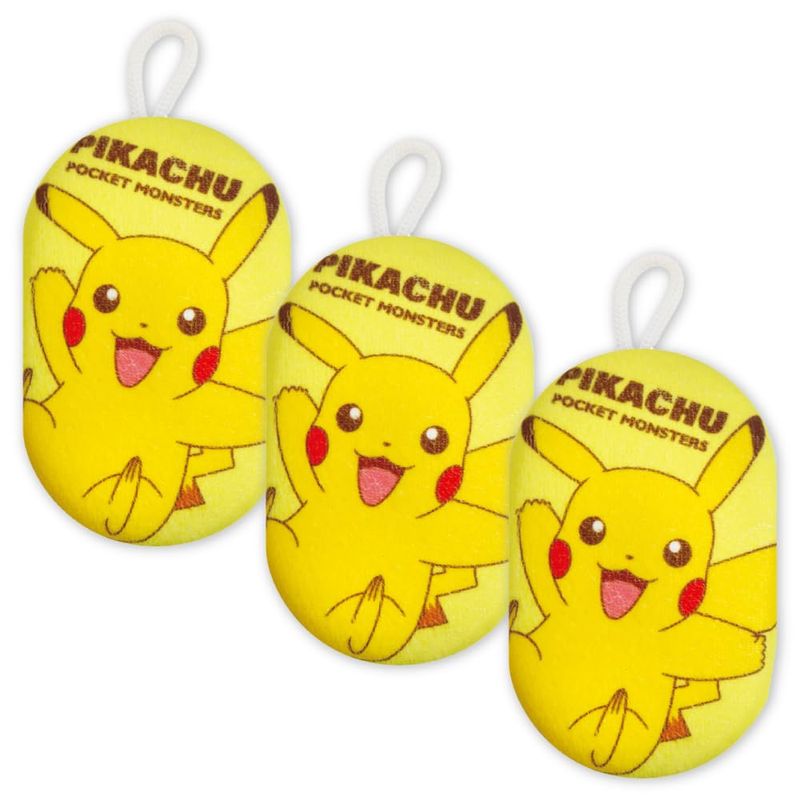 ポケモン ボディスポンジ 3点セット キャラクター ふわふわ タオル バススポンジ スポンジ ポケットモンスター 泡立ち 正規品