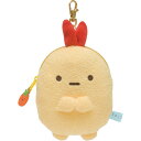 すみっコぐらし ぬいぐるみパスケース エビ PB69306 約145 115 45mm ポリエステル コインケース フェルトマスコット リール付 ぬいぐるみポーチ パスケース