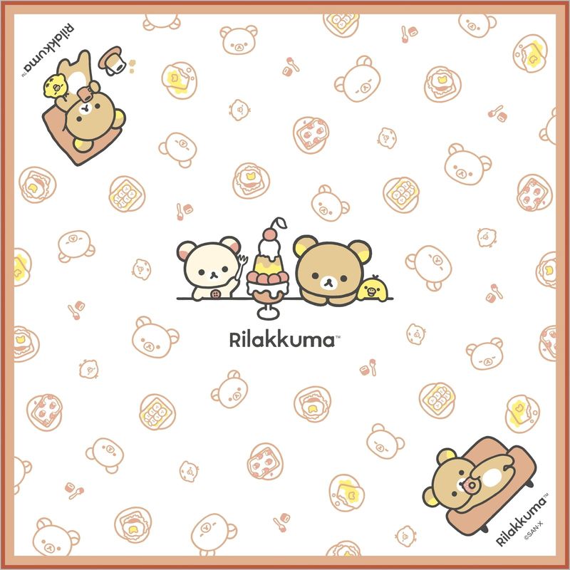リラックマ ランチナフキン CH44101 約430 430mm 綿100％ 日本製 ランチクロス ナフキン キッズ 子供 大人 キャラクター グッズ かわいい