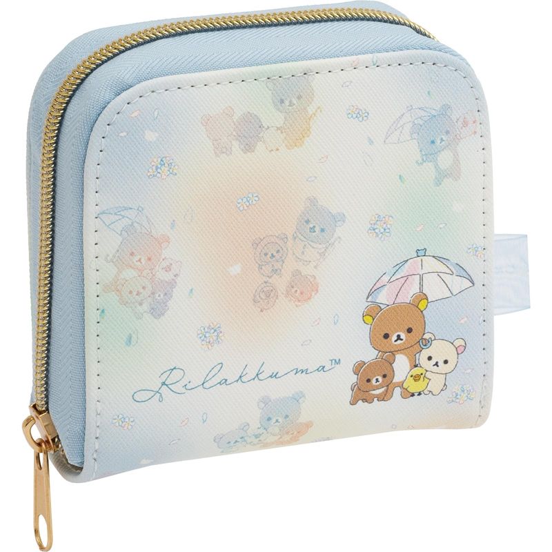 リラックマ サプリメントポーチ CA65201 雨のち晴れ ピルケース付き 合皮製 約90 105 35mm 小物 メッシュポケット 薬 収納 ポーチ