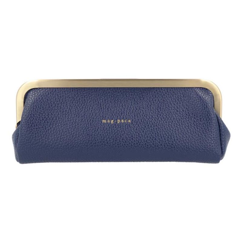 サンスター文具 ペンケース マグパカ ネイビー S1428837 磁石 がま口 小物収納 ペンポーチ 化粧ポーチ