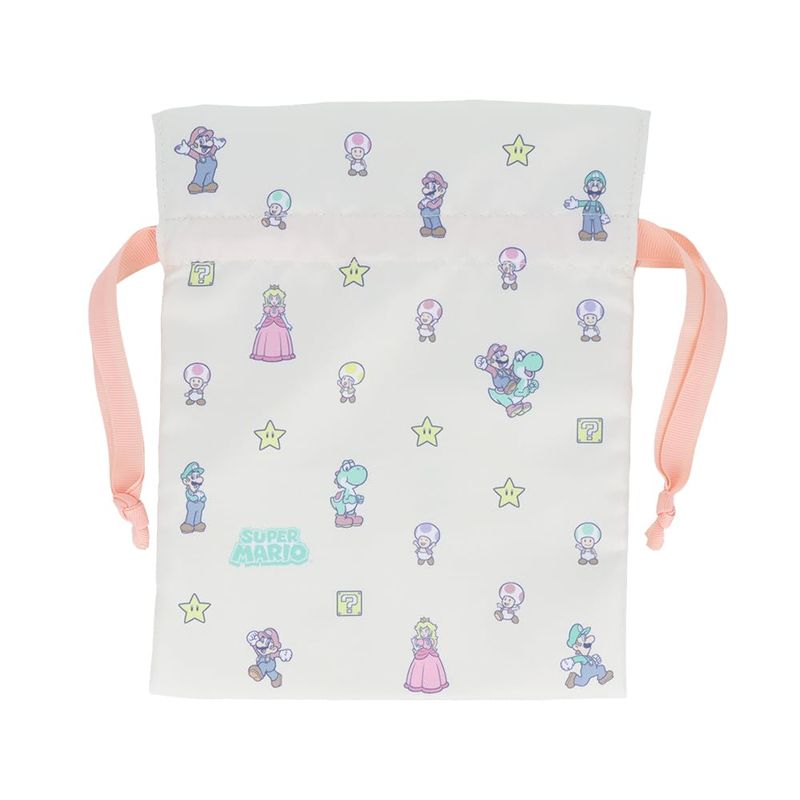 スーパーマリオ 巾着 味方 791852 SUPER MARIO パステルカラー サンスター文具 小物入れ ポーチ マリオ..