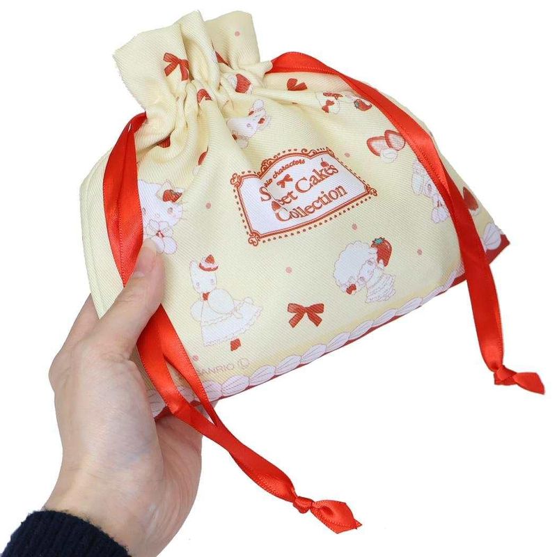 サンリオキャラクターズ 巾着袋 リボンフラット巾着 ショートケーキ Sanrio — vista 3