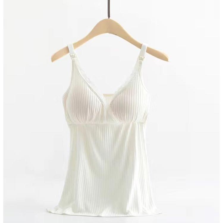 キャミソール 授乳ブラ マタニティ インナー 前開き 授乳 授乳ブラトップ 産前 産後 妊婦 ブラトップ キャミ ブラ パッド付き カップ付き 下着 肌着 フロントオープン ワンタッチ 授乳服 ブラキャミ オールシーズン 秋 冬 大きいサイズ 3