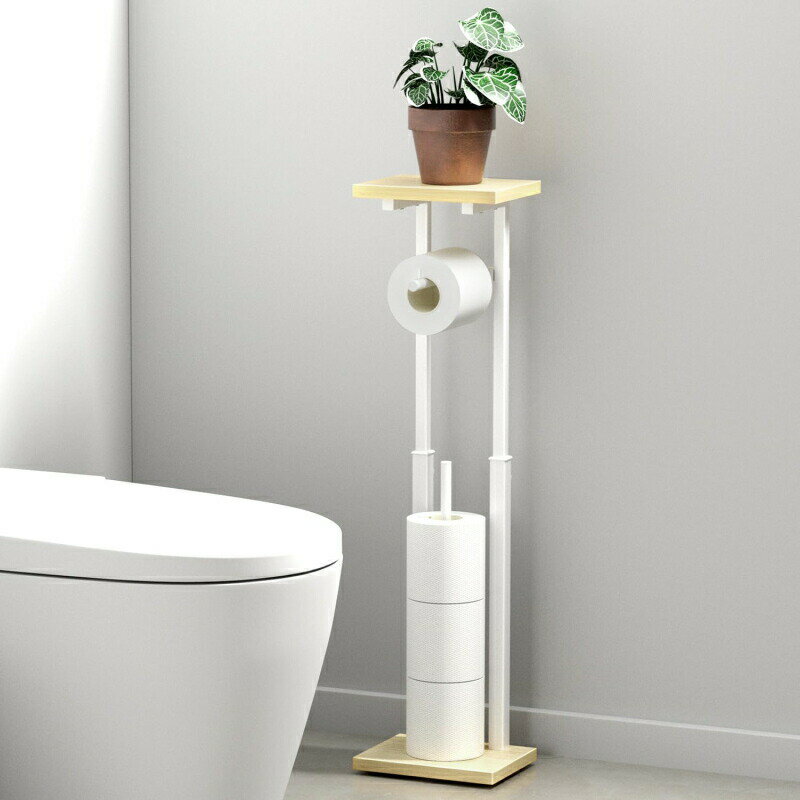 【MAX20%OFF！当店買い回りクーポン配布】トイレットペーパーホルダー 自立式 高さ約60.5/68.5/76.5cm..