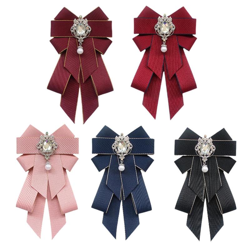 蝶ネクタイリボンブローチネクタイピン あらかじめ結ばれた蝶結び 軽量装飾 ファッション蝶ネクタイブ..