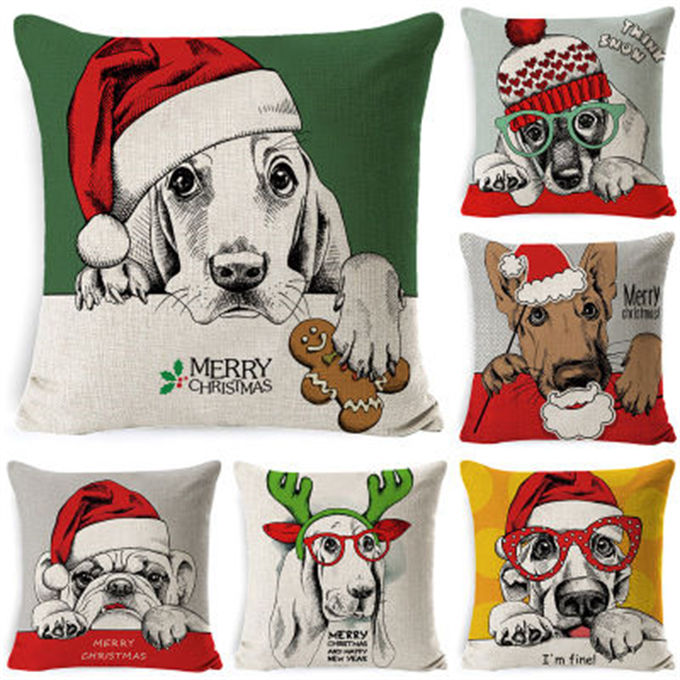 クリスマス クッション+クッションカバー 45cm×45cm 北欧 おしゃれ 角型 雑貨 日用品 クッション ソファー 抱き枕 カバー 車用 新生活 安い おしゃれ(3)