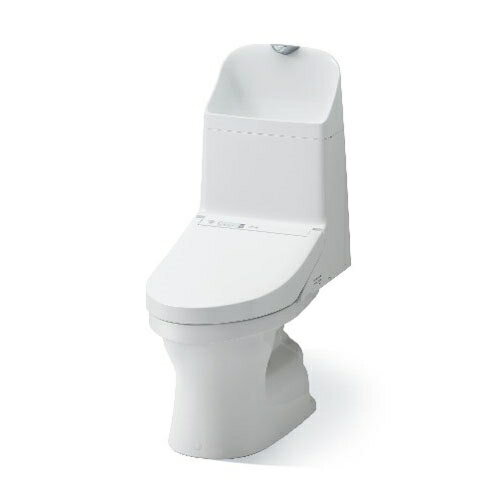 スッキリとしたデザインと足元までスリムなモデルトイレ。便器と「ウォシュレット」の段差やすき間が少なく、お掃除ラクラク。