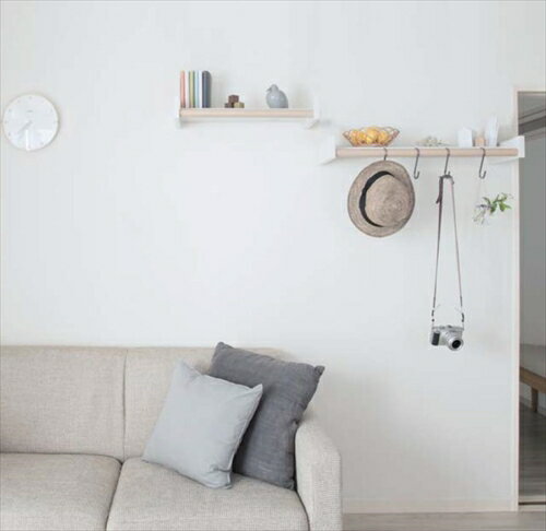 【法人様限定】 メーカー直送 森田アルミ工業 室内物干しシェルフ Wally W1650 ミルクホワイト×バーチ [Wally（L＝543）MW/BR]