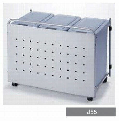 【エントリーでポイント10倍】ダストカーゴ パネル付ダストボックスワゴン(3連) 3分別タイプ [J55] オークス メーカー直送 [2]