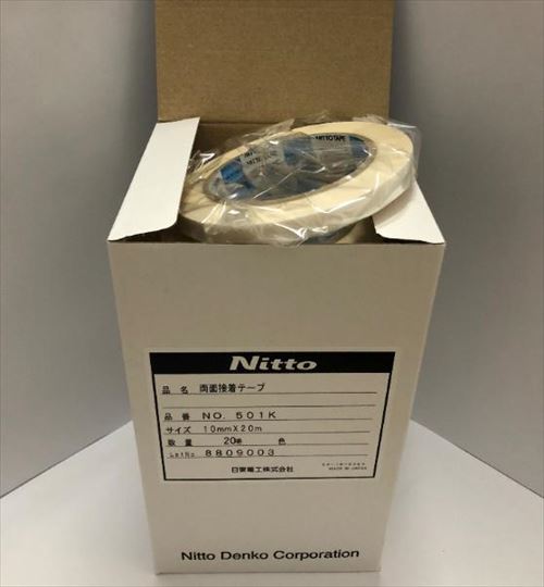 【LINEクーポン配布中】テープ ニットー両面テープ 501K 10mm×20m [No501K10-20] 20個入り 日東電工 NITTO DENKO