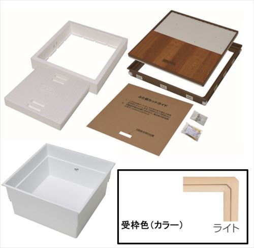 用途戸建て住宅、集合住宅、アパート、ハイツ、店舗、施設など、台所、洗面所など※注意事項※北海道・沖縄・離島配送不可※フロア材は付属しておりません。 ※樹脂製品の為、取扱いにはご注意ください。サイズ外枠寸法 622mm×622mm開口寸法 606mm×606mmカラー枠:ライト/収納庫本体:ホワイト樹脂製の床下収納庫(断熱気密タイプ、15mmフローリングフロア用)です。 圧倒的な省施工と独自技術による樹脂蓋の軽量化を実現した、樹脂枠断熱床下点検口と収納庫本体(浅型 高さ280mm)のセットです。 素足に優しい樹脂製で、アルミ製などにある不快なひんやり感がなく、安心安全なバリアフリー設計です。 樹脂蓋は薄型化と軽量化を実現した設計です！ きしみ、たわみ、床鳴りを軽減しました。100kg荷重でたわみはわずか3mm以下。 フローリング15mmに対応しております。 本製品、床開口寸法606×606mmならびに回転取手切欠き寸法23×91mmは長期使用対応部材CjK部材基準に適合しております。 深型の床下収納庫本体は、SIAA認証の抗菌仕様になります。 ホタテ貝殻を焼成させてつくる、100％天然成分で、食品添加物でもある安全安心で環境に優しい抗菌剤を、独自技術で収納庫本体の樹脂に練り込むことで抗菌化、収納庫本体としてSIAA認証を受けております。同等品・類似品城東テクノ joto 高気密型床下点検口収納庫 断熱型 高断熱型 寒冷地高断熱型 SPF-R60F15-UA1 SPF-R60F15-BC2 SPF-R60F15-BL3 収納庫 SPF-60S2