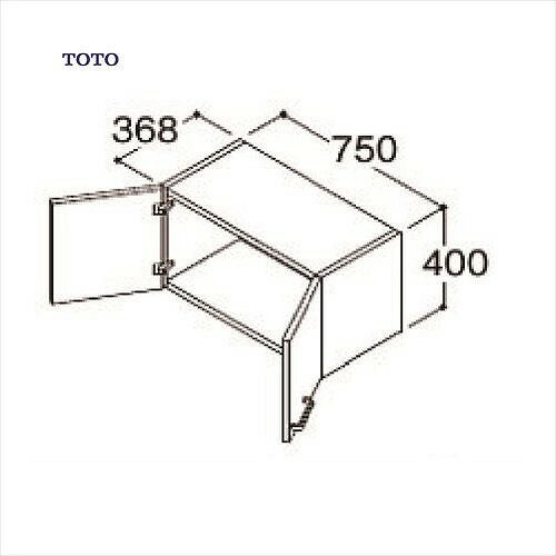 【LINEクーポン配布中】洗面化粧台 Fシリーズウォールキャビネット TOTO [LWPL075ANA2□] 間口750mm メ..