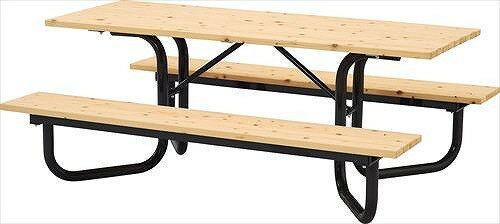 【LINEクーポン配布中】ひのき材テーブルベンチ ユニバーサルデザインタイプ [HB-1508KN] 天然木 ひのき モリマーキンキ?法人様限定メーカー直送