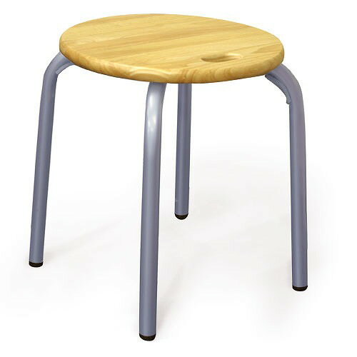 【最大3万円クーポン配布中★26日1:59まで】ハンドルスツール ナチュラル/シルバー [HS-2TA] 椅子 ルネセイコウ メーカー直送