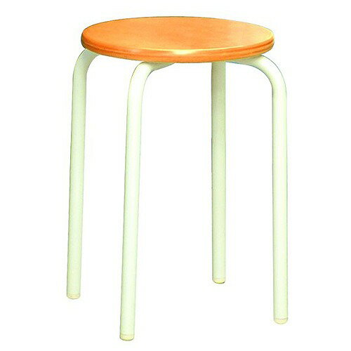 【最大3万円クーポン配布中★26日1:59まで】椅子 ラウンドスツール合板座面 ナチュラル/ミルキーホワイト [RW-1W] ルネセイコウ メーカー直送