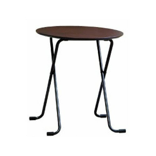 【最大3万円クーポン配布中★26日1:59まで】テーブル 丸 ダークブラウン/ブラック [W-63TD] 机 ルネセイコウ メーカー直送