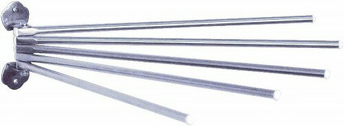 【LINEクーポン配布中】ステンレスタオルバー木ネジ止め 5本掛け キッチン/トイレ/台所/脱衣所/洗面所 ..