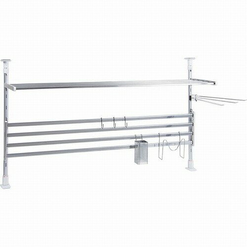 【LINEクーポン配布中】水切棚 つっぱり棚 2段 +小物4点セット 幅90 キッチン [TP2-90K] スペースを有効活用 収納 田窪工業所 メーカー直送