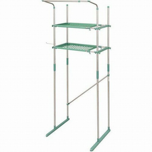 【LINEクーポン配布中】ステンレス 洗濯機ラック ハンガー掛け付き 脱衣所/洗面所 [WR-40G] スペースを有効活用 収納 田窪工業所 メーカー直送