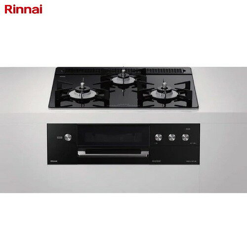 ビルトインガスコンロ デリシア リンナイ[RHS31W31E11RCBW]横幅60cm 3V乾電池 液晶 ガラストップ 現場送り不可法人事務所送り限定 法人限定メーカー直送