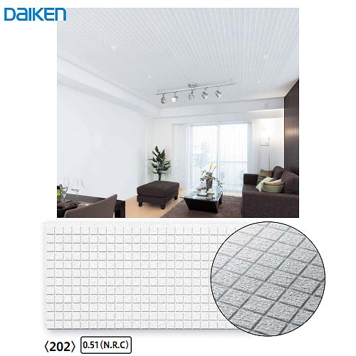【最大3万円クーポン配布中★26日01:59まで】ダイロートン健康快適天井材 クリアトーン12S2 大建 DAIKEN [TA9202] 18枚(3.3m2)入り リブ・グリッド柄202 厚さ12mm 303×606mm 吸音・調湿性能