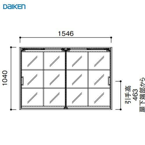 롼०ɥ 㥿 113 32  DAIKEN [HIKIKT11332] W1546H1040mm ...