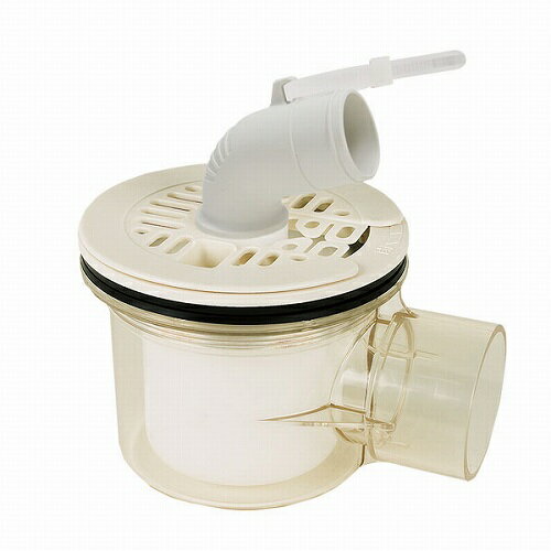 かさ上げ防水パン用 TEトラップ TPD・TPW用 本体透明 横型 目皿・目受けアイボリーホワイト [SNT-SWM-W1] テクノテック メーカー直送