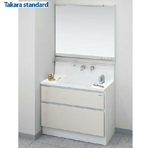 【LINEクーポン配布中】洗面化粧台 ファミーユ 間口1000mm タカラスタンダード 大型ミラー 2段スライドタイプ グループ1 受注生産品