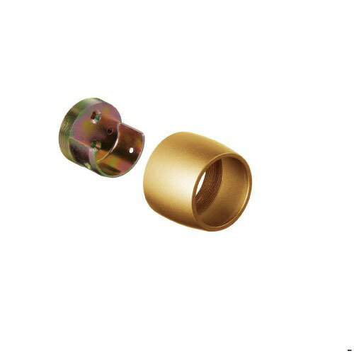 室内用手すり BAUHAUS セレクト 35Nエンドソケット マツ六 [BD-40G] ゴールド 縦使い不可4トン配送 車上渡し 法人様事務所入れ限定 メーカー直送