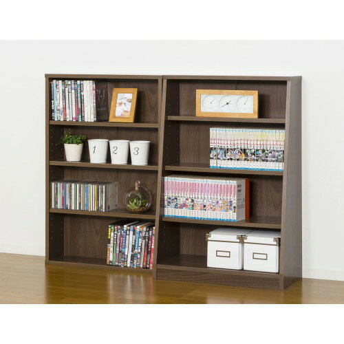 【最大3万円クーポン配布中★26日01:59まで】収納棚 大容量ホームシェルフ W60 ウォールナット [4954877120254] W60×D29.5(17)×H180cm CD・DVD・コミック本収納 組立式 クロシオ メーカー直送