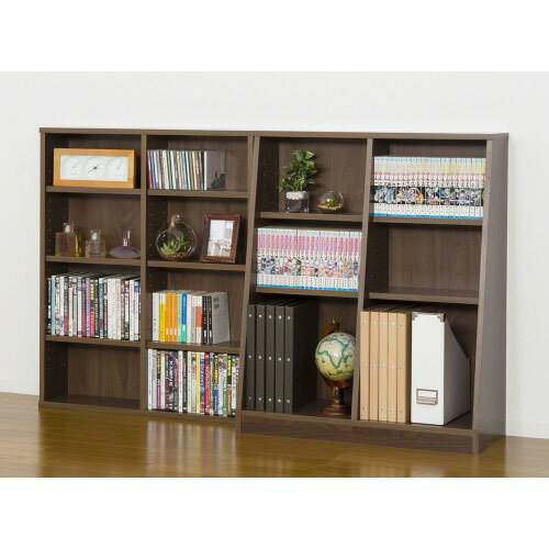 【最大3万円クーポン配布中★26日01:59まで】収納棚 大容量ホームシェルフ W75 ウォールナット [4954877121398] W75×D29.5(17)×H180cm CD・DVD・コミック本収納 組立式 クロシオ メーカー直送