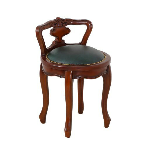 【LINEクーポン配布中】椅子 ヴァーサ 背付ラウンドチェア ブラウン [4954877352679] W40.5×D40.5×H60(SH46)cm アンティーク調 洋風 完成品 クロシオ メーカー直送