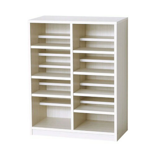 【LINEクーポン配布中】収納棚 国産ダブル棚板本棚W90 ホワイトオーク [4954877402404] W90×D43×H115cm CD・DVD・コミック本収納 組立式 クロシオ メーカー直送