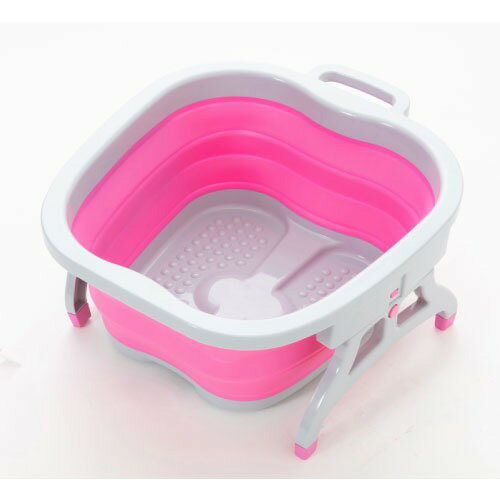 【LINEクーポン配布中】足湯バケツ ASHI湯 6台 ピンク [4954877583608x6] W46.5×D40.5×H19.1(収納時5.9)cm 足湯 コンパクトに折りたためる クロシオ メーカー直送