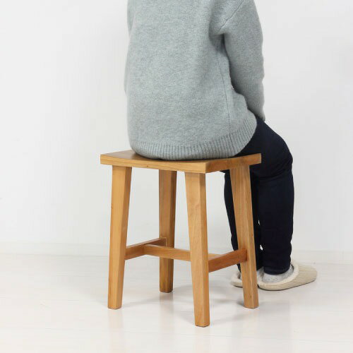 【LINEクーポン配布中】椅子 ウッドスツール ナチュラル [4954877619208] W37×D27×H45cm インテリアとしても 腰掛 完成品 クロシオ メーカー直送
